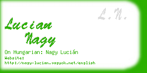 lucian nagy business card