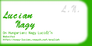 lucian nagy business card